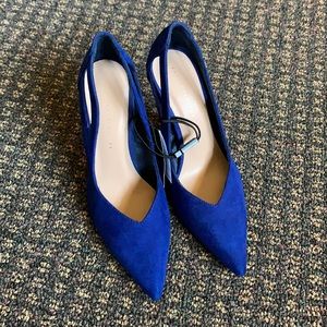 New with tags royal blue faux suede Zara stilettos